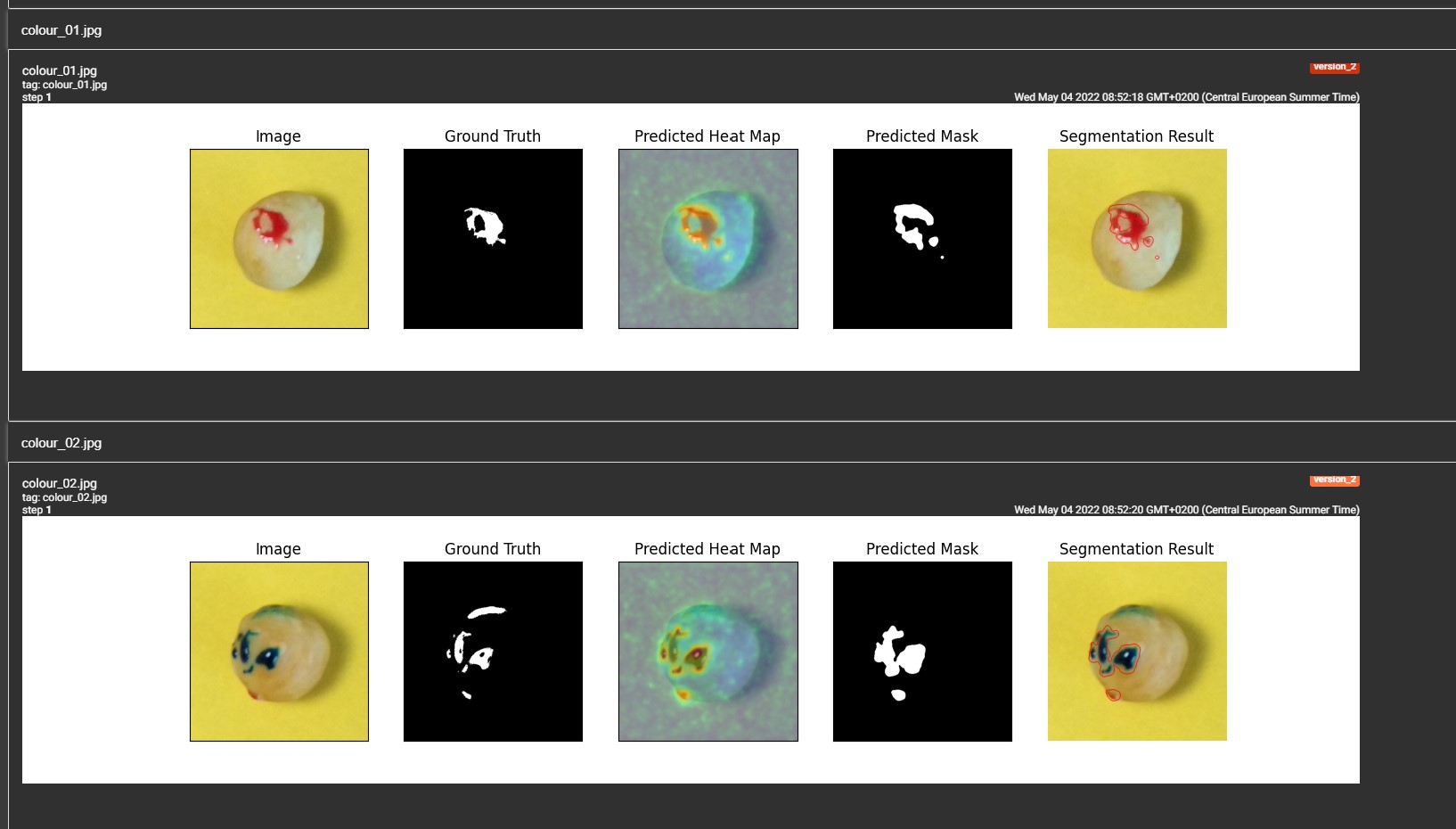 tensorboard dashboard showing logged images